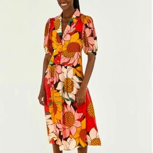 FARM Rio sunflower midi dress